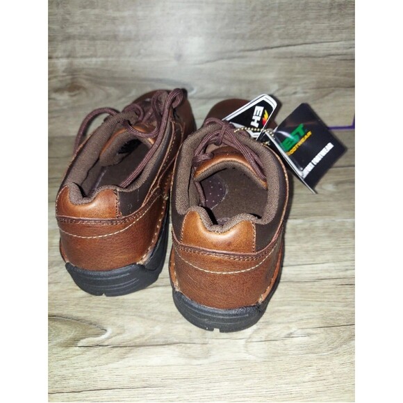 Hytest Opanka Oxford Steel Toe Brown Womens Size 7.5 W Lace-Up - Picture 4 of 5